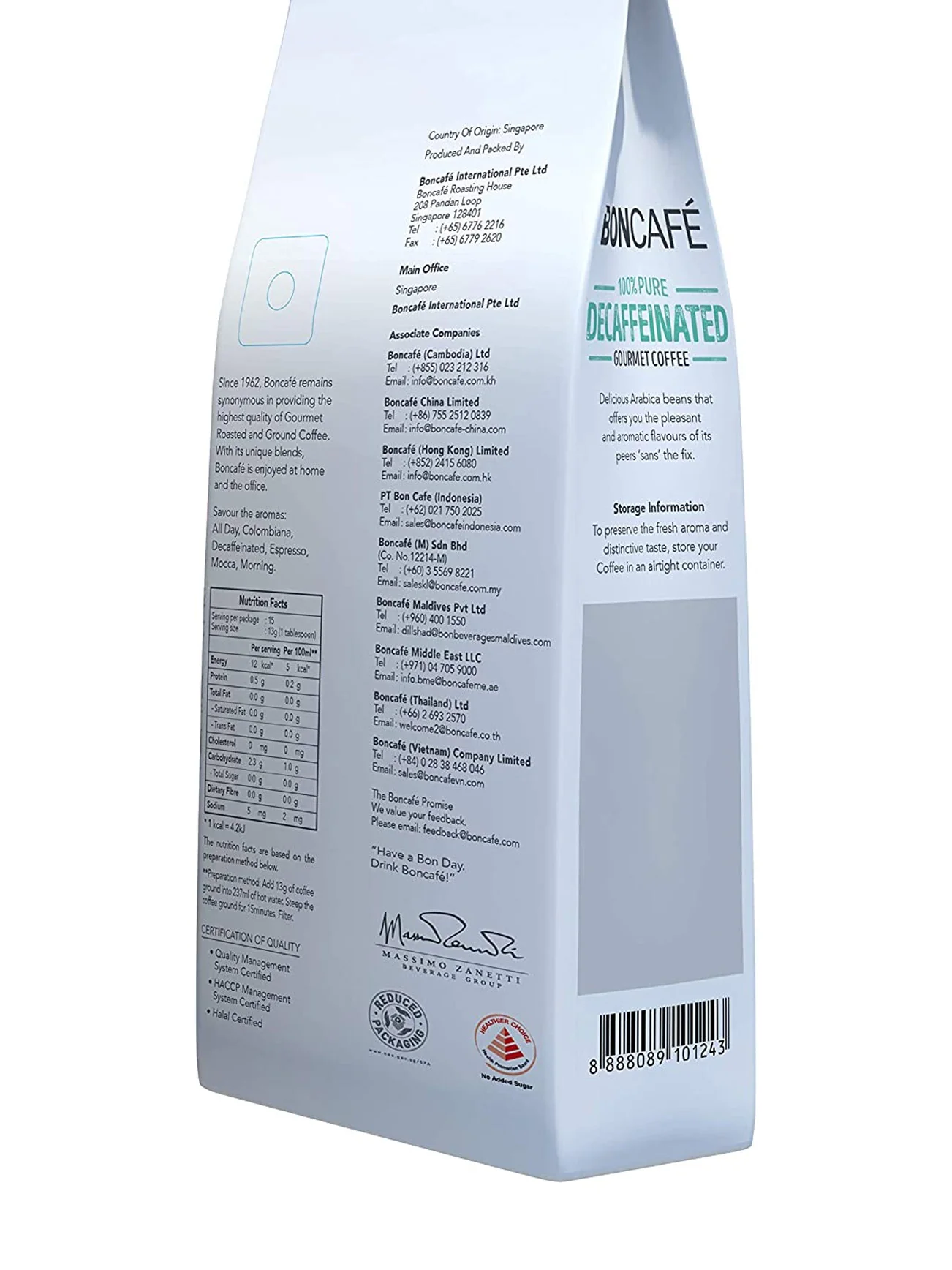 BONCAFE DECAFFEINATED COFFEE POWDER 200GM - Image 3